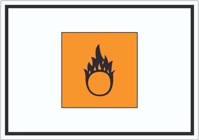 Aufkleber Gefahrensymbol Brandfördernd Symbol Brand