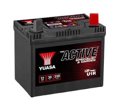 YUASA U1R 12V 30Ah 330A Batterie für Rasenmäher und Garten wartungsfrei