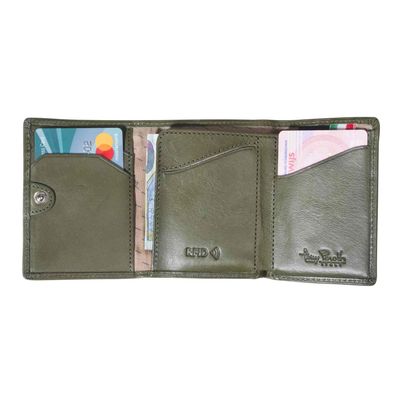Slim Wallet Mini Geldbörse mit Münzfach Tony Perotti Vegetale RFID Borneo klein