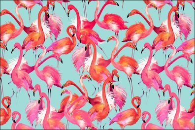 Muralo VINYL Fototapete XXL TAPETE Flamingos 613