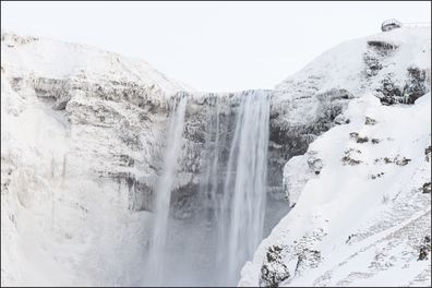 Muralo VINYL Fototapete XXL TAPETE Wasserfall Felsen 675