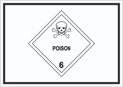 Aufkleber Giftige Stoffe Symbol Poison Totenkopf
