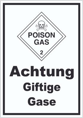 Aufkleber Giftige Gase Poison Gas Totenkopf