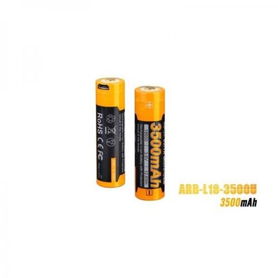 Fenix ARB-L18-3500U | 18650 LiIon-Akku | USB-aufladbar | geschützt | Testakku