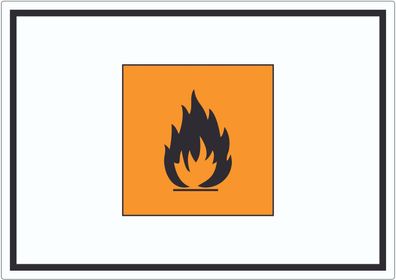 Aufkleber Gefahrensymbol Entzündbar Symbol Brand Flamme