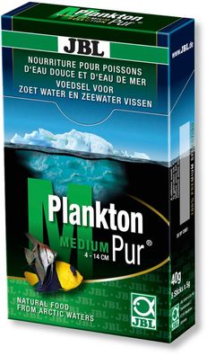 JBL PlanktonPur größe M 8x5g natürliches Futter für Fische 4-14cm