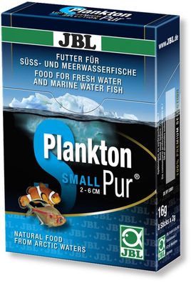 JBL PlanktonPur größe S 8x2g natürliches Futter für Fische 2-6cm