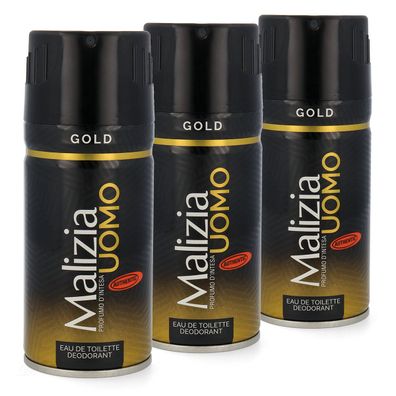 Malizia UOMO GOLD - Deodorant EdT 3x 150ml