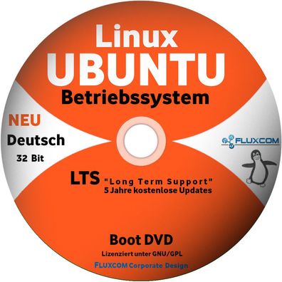 UBUNTU Linux 32 Bit DVD Betriebssystem in deutsch - starten oder installieren