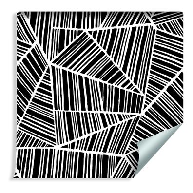 VLIES TAPETE Designtapete Geometrie Muster Ornamente Schwarz Weiß XXL 208