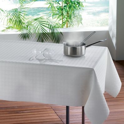 Tischunterlage Unifarben, Weiss 140X190 cm, Protege Table Uni - Douceur d'intérieur