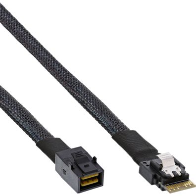 InLine® Slim SAS Kabel, SFF-8654 zu Mini SAS HD SFF-8643, 24Gb/ s, 1m