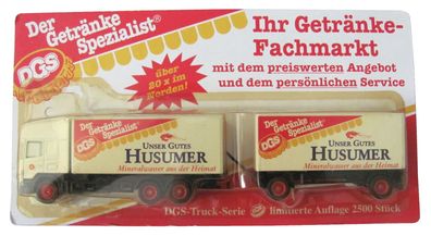 DGS Getränke Spezialist Nr.10 - Husumer Mineralwasser - Scania 124L 420 - Hängerzug -