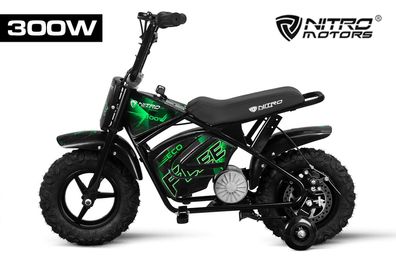 Kinder Elektro Motorrad Nitro Motors Eco Flee 300W 24V Elektrobike Dirtbike Crossbik