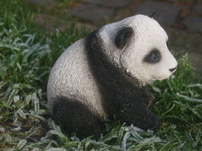 Panda Bär Figur Deko Gartenfigur wetterfest Pandabär Baby HOTANT NEU (Gr. Klein)