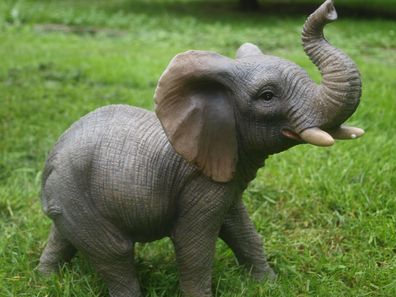 Elefant Deko Figur 30cm Baby Gartenfigur wetterfest HOTANT NEU (Gr. Mittel)
