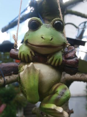 Frosch Deko Figur hängend Frösche lebensgroß Amphibien Garten Figur Neuheit