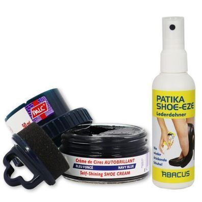 Set - 50 ml Palc navy-blau + 50 ml Patika Schuhpflege Lederdehner