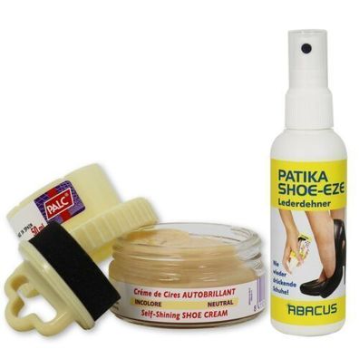 Set - 50 ml Palc Schuhcreme farblos + 50 ml Patika Lederdehner