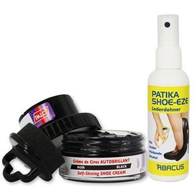 Set - 50 ml Palc schwarz + 50 ml Patika Schuhpflege Lederdehner