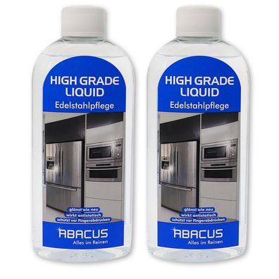 2x 500 ml High Grade Liquid Edelstahlpflege Reinigung Edelstahl