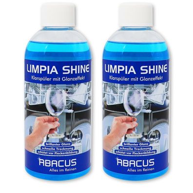 2x 500 ml Limpia Shine Klarspüler Geschirrklarspüler Spülmaschinen