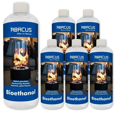 6x 1 L Bioethanol für Tischkamine - Brennstoff Anzünder Kamin