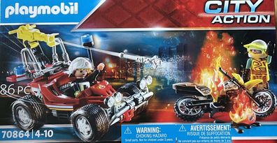 Playmobil City Action , Feuerwehreinsatz mit Löschbuggy, 70864, 86 Teilig