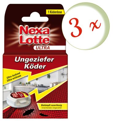 3 x NEXA LOTTE® Ultra Ungeziefer-Köder, 1 Stück