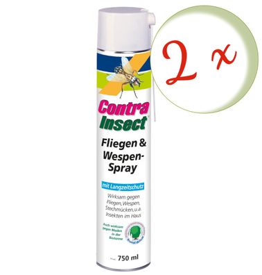 2 x FRUNOL Delicia® Contra Insect® Fliegen und Wespen Spray, 750 ml