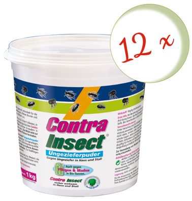 12 x FRUNOL Delicia® Contra Insect® Ungeziefer-Puder, 1 kg