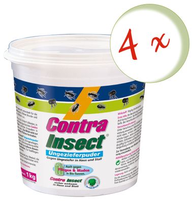 4 x FRUNOL Delicia® Contra Insect® Ungeziefer-Puder, 1 kg