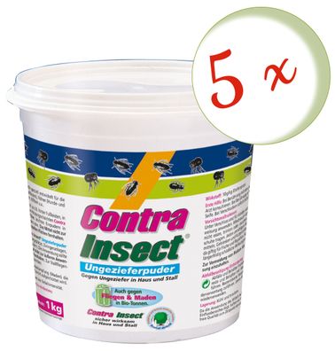 5 x FRUNOL Delicia® Contra Insect® Ungeziefer-Puder, 1 kg