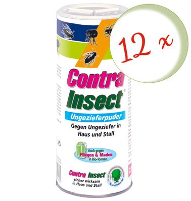 12 x FRUNOL Delicia® Contra Insect® Ungeziefer-Puder, 250 g