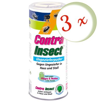 3 x FRUNOL Delicia® Contra Insect® Ungeziefer-Puder, 250 g