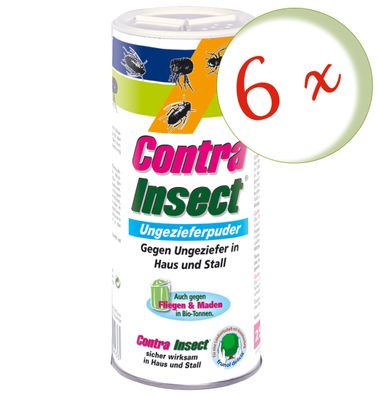 6 x FRUNOL Delicia® Contra Insect® Ungeziefer-Puder, 250 g
