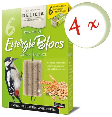 4 x FRUNOL Delicia® Delicia® Pick-Me-Up Energieblocs, 6 Stück