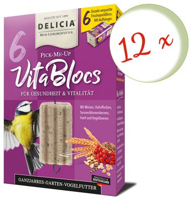 12 x FRUNOL Delicia® Delicia® Pick-Me-Up Vitablocs, 6 Stück