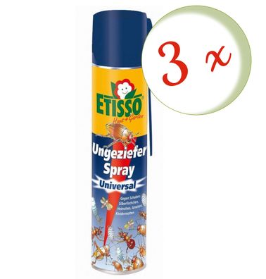 3 x FRUNOL Delicia® Etisso® Ungeziefer-Spray, 400 ml - auch gegen Wespen