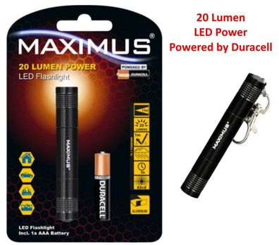 LED Taschenlampe 20 Lumen LED powered by Duracell -M-F-L 003 Inklusive Batterie
