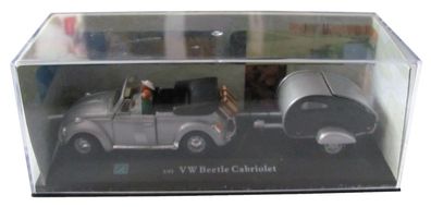 Caravan Set - Käfer Cabriolet mit Wohnanhänger - 1-43 - von Heinrich Bauer