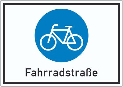 Aufkleber Fahrradstraße Symbol