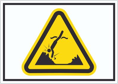 Aufkleber Warnung Objekte Unterwasser Symbol