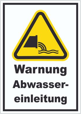 Aufkleber innenklebend Warnung Abwassereinleitung