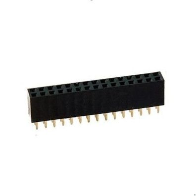Buchsenleiste 30-polig (2x15), 2-reihig, gerade, RM2,54mm, Höhe=8,5mm, AU, PCB, 2St