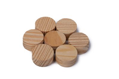 WoodMind | Querholzplättchen Lärche | Konusplättchen Lärche Abdeckscheiben
