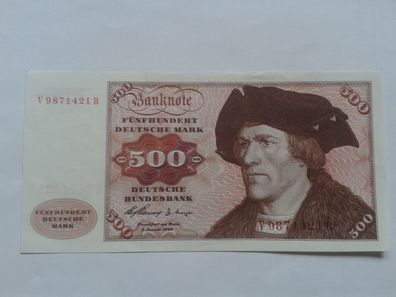Prachtexemplar Original 500 Mark 1960 Banknote 500 D-Mark Deutsche Bundesbank I-II