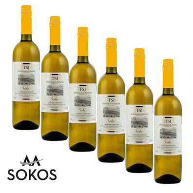 Retsina Weingut Sokos 6x 750ml geharzter Weißwein aus Griechenland