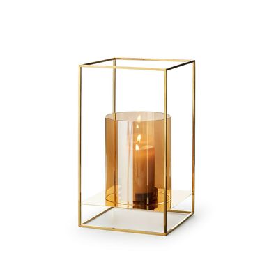 Kerzenhalter Windlicht Halter Frame Gold | Metall Kerzen & Teelichthalter