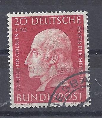 Mi. Nr. 202, BRD, Bund, Jahr 1954, 20 rot, Helfer Menschheit, gest